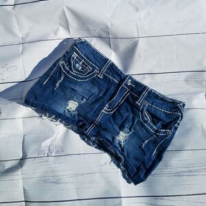 3/$25 rue21 denim mini skirt bling 1